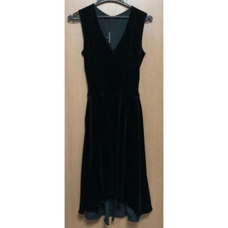フォクシー(FOXEY)のFOXEY フォクシー ベロア ワンピース 38  美品(ひざ丈ワンピース)