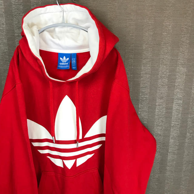 adidas - アディダス adidas パーカー レッド バックプリント 日本未