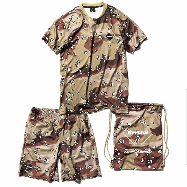 専用　FCRB ベージュS CAMOUFLAGE TOP & SHORTS