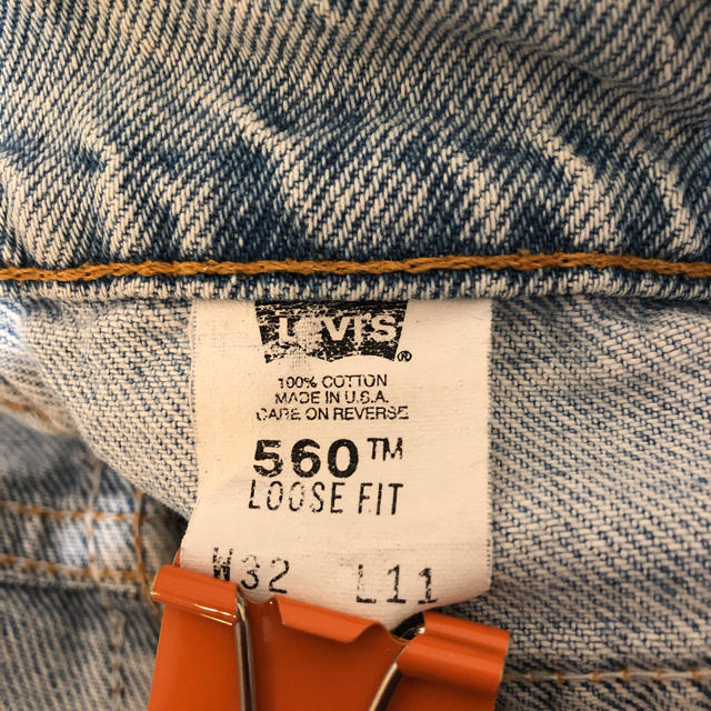 Levi's(リーバイス)の希少 90s ビンテージ USA製 リーバイス 560 バギー デニム ショーツ メンズのパンツ(ショートパンツ)の商品写真
