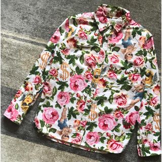 ジョイリッチ(JOYRICH)のセンス抜群 鮮やか JOYRICH 天使 花柄 総柄 長袖シャツ ブラウス S(シャツ/ブラウス(長袖/七分))