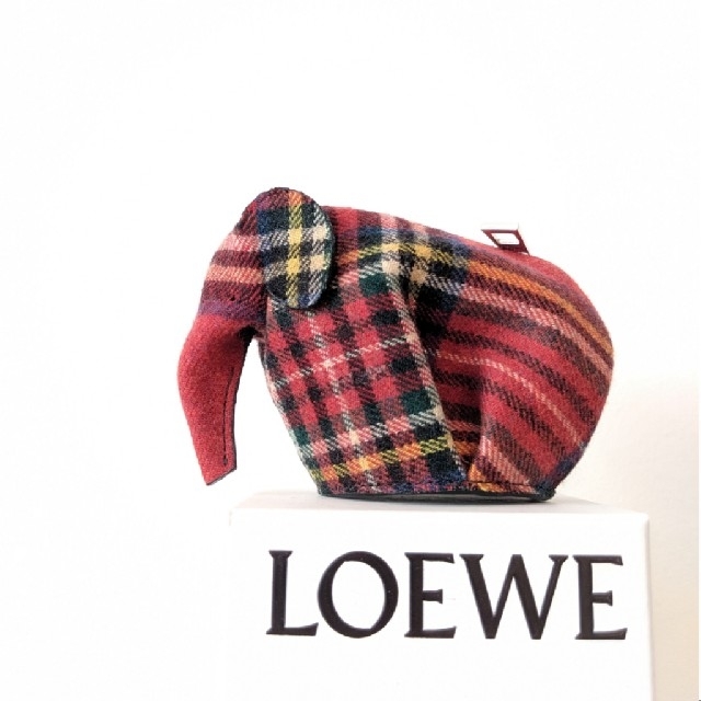 【新品】LOEWE ロエベ エレファント コインケース 象 アニマル チェック