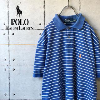 ポロラルフローレン(POLO RALPH LAUREN)の【激レア】 ポロラルフローレン ボーダー ビッグサイズ ポロシャツ ワンポイント(ポロシャツ)