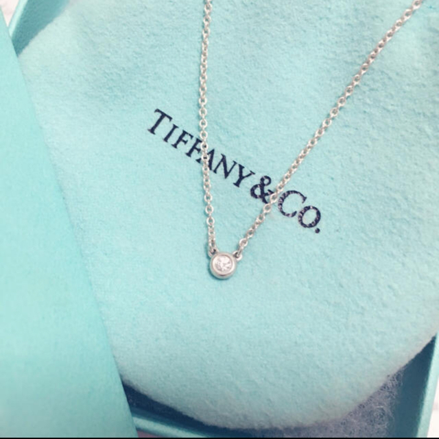 Tiffany シルバー 1粒ダイヤ ネックレス