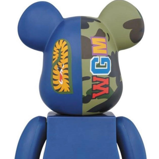 MEDICOM TOY(メディコムトイ)のベアブリック Bape 1st Camo Shark Be@rbrick  青 エンタメ/ホビーのフィギュア(その他)の商品写真