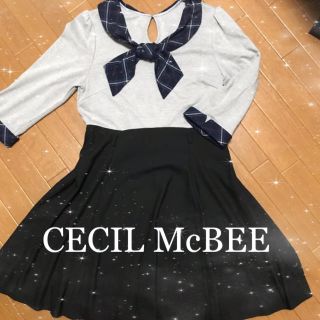 セシルマクビー(CECIL McBEE)のセシルマクビー 長袖ワンピース エモダ イング ダズリン スナイデル ムルーア(ひざ丈ワンピース)