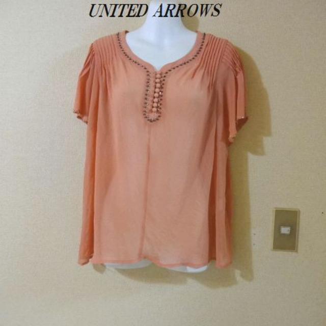 UNITED ARROWS(ユナイテッドアローズ)のUNITED ARROWSユナイテッドアローズ♡ビジューシフォンブラウス レディースのトップス(シャツ/ブラウス(半袖/袖なし))の商品写真