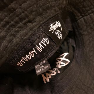 ステューシー(STUSSY)のSTUSSY HATS☆ブラックストゥーシーバケットハット(ハット)