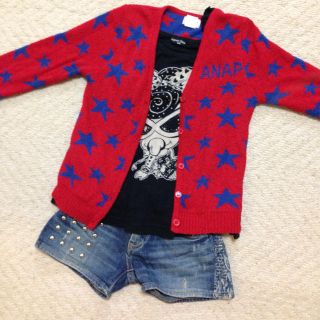 アナップキッズ(ANAP Kids)のANAPカーディガン ♡くまさんワンピ(カーディガン)