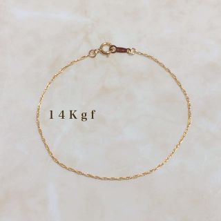 ユナイテッドアローズ(UNITED ARROWS)の14Kgf/K14gf ロープチェーンブレスレット 華奢 極細チェーン(ブレスレット/バングル)