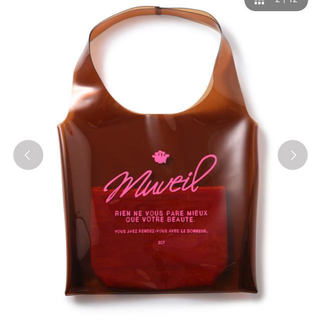 MUVEIL WORK(ミュベールワーク)のクリアビニールバッグ レディースのバッグ(ハンドバッグ)の商品写真