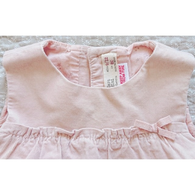 ZARA KIDS(ザラキッズ)の【専用】Zara mini コーデュロイワンピース 80サイズ キッズ/ベビー/マタニティのベビー服(~85cm)(ワンピース)の商品写真