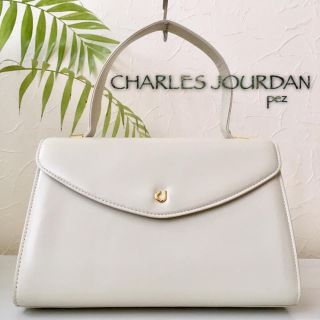 シャルルジョルダン(CHARLES JOURDAN)の極美品 シャルルジョルダン 定約3,4万 総本革 レザーハンドバッグ(ハンドバッグ)