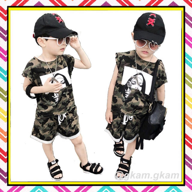 キッズ 子供服 セットアップ 男の子  キッズ/ベビー/マタニティのキッズ服男の子用(90cm~)(Tシャツ/カットソー)の商品写真