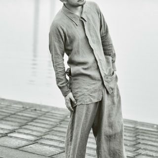 ha za ma ハザマ 経年真価のセットアップ ベージュの通販 by YUN's