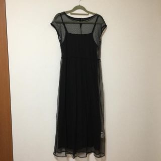 トゥデイフル(TODAYFUL)の売り切り美品♡ariesmirage ドットチュールワンピース(ロングワンピース/マキシワンピース)