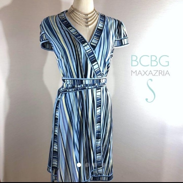 専用 bcbg ストライプ ラップワンピース