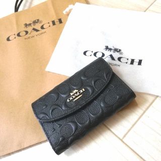 コーチ(COACH)の【新品】COACH コーチ / 6連 キーケース 黒 ブラック プレゼントにも(キーケース)