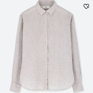 ユニクロ(UNIQLO)のプレミアムリネンチェックシャツ(シャツ/ブラウス(長袖/七分))