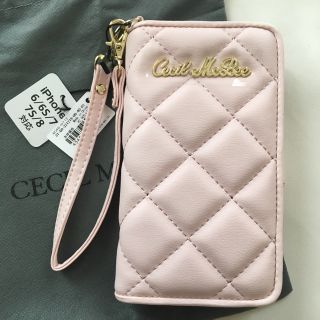 セシルマクビー(CECIL McBEE)の新品 セシルマクビー キルティング 手帳型 iPhoneケース ピンク(iPhoneケース)