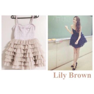 リリーブラウン(Lily Brown)のベアティアードチュールドレス♡(ミニワンピース)