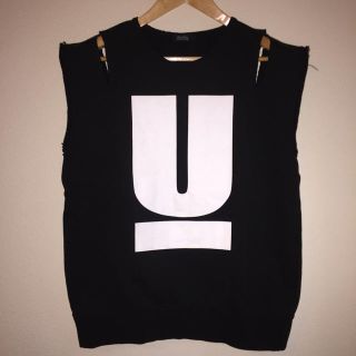 アンダーカバー(UNDERCOVER)のundercover ダメージ加工   Uロゴ  ノースリーブトレーナー(Tシャツ(半袖/袖なし))