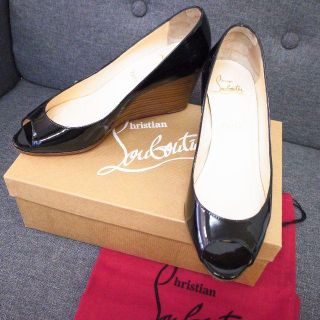 クリスチャンルブタン(Christian Louboutin)の正規品☆ルブタン　靴　サンダル　パンプス　ミュール　黒　エナメル(ハイヒール/パンプス)