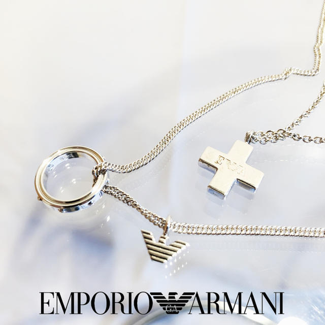 Emporio Armani(エンポリオアルマーニ)の★新品★EMPORIO ARMANI ロゴチャーム ネックレス 3way メンズのアクセサリー(ネックレス)の商品写真