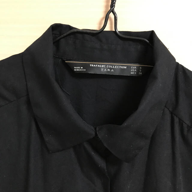 Zara Zara ザラ 黒シャツワンピ 半袖 ポッケ襟付き 美品 サイドスリット の通販 By たまご S Shop ザラならラクマ