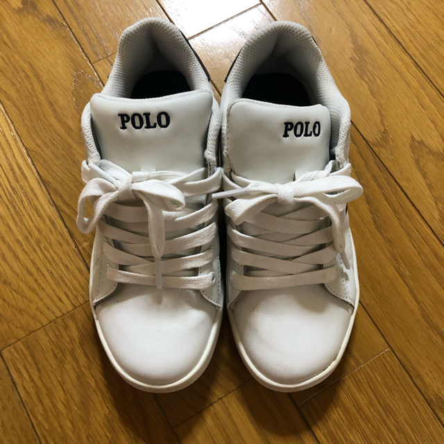 POLO RALPH LAUREN(ポロラルフローレン)のアメリカ限定 ロゴ入りベアスニーカーUS2.5（22.3㎝）大人もOK キッズ/ベビー/マタニティのキッズ靴/シューズ(15cm~)(スニーカー)の商品写真