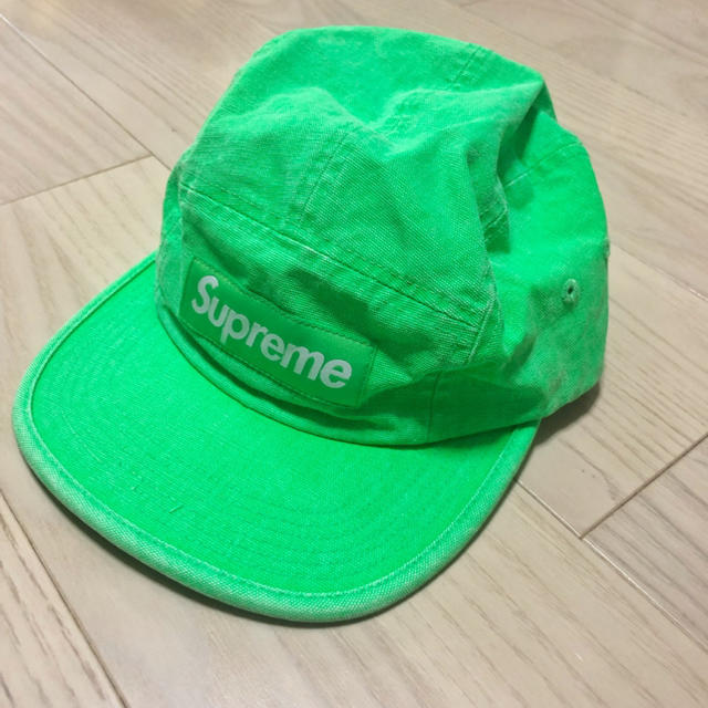 USED supreme washed canvas camp cap