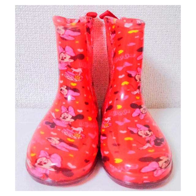 ミニーマウス(ミニーマウス)の【新品】レインブーツ 《ミニー》 キッズ 長靴 子供用長靴 RED 赤 キッズ/ベビー/マタニティのキッズ靴/シューズ(15cm~)(長靴/レインシューズ)の商品写真