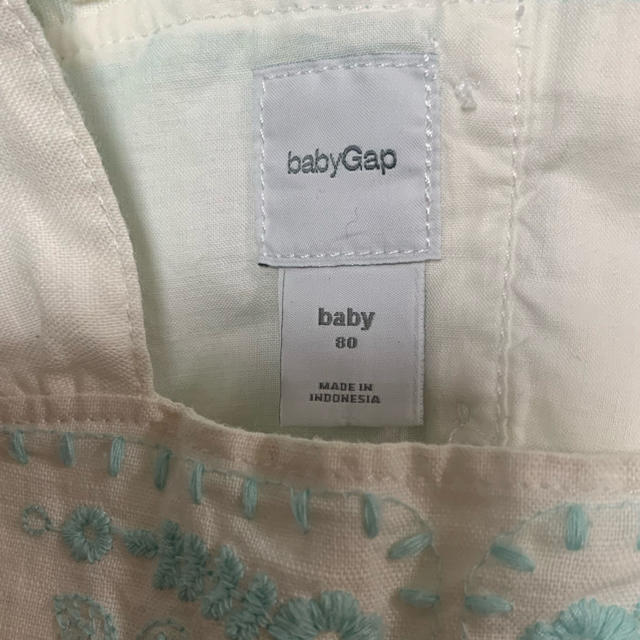 babyGAP(ベビーギャップ)のbaby Gap グリーン系 ワンピ 80 キッズ/ベビー/マタニティのベビー服(~85cm)(ワンピース)の商品写真