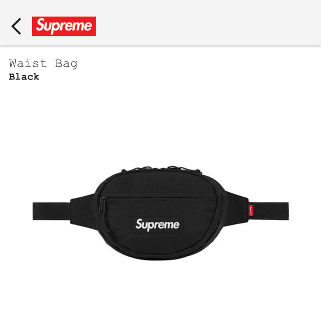 新品納品書付 18SS supreme Waist Bag