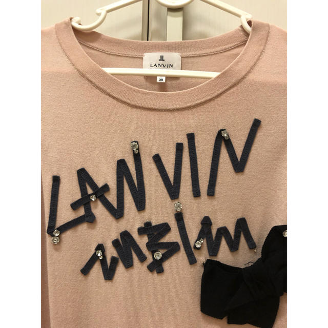 LANVIN en Bleu(ランバンオンブルー)のゆめ様専用 ランバンオンブルー  フリルサマーニット レディースのトップス(シャツ/ブラウス(半袖/袖なし))の商品写真