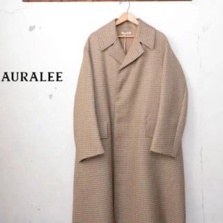 コモリ(COMOLI)のAURALEEオーラリー DOUBLE FACE CHECK LONG COAT(チェスターコート)