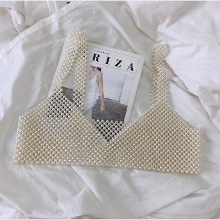 リリーブラウン(Lily Brown)のPearl bustier パールビスチェ (Tシャツ(半袖/袖なし))