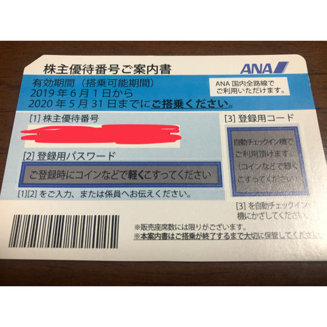 ANA(全日本空輸)(エーエヌエー(ゼンニッポンクウユ))のANA 株主優待券 ✈️💕 チケットの優待券/割引券(その他)の商品写真