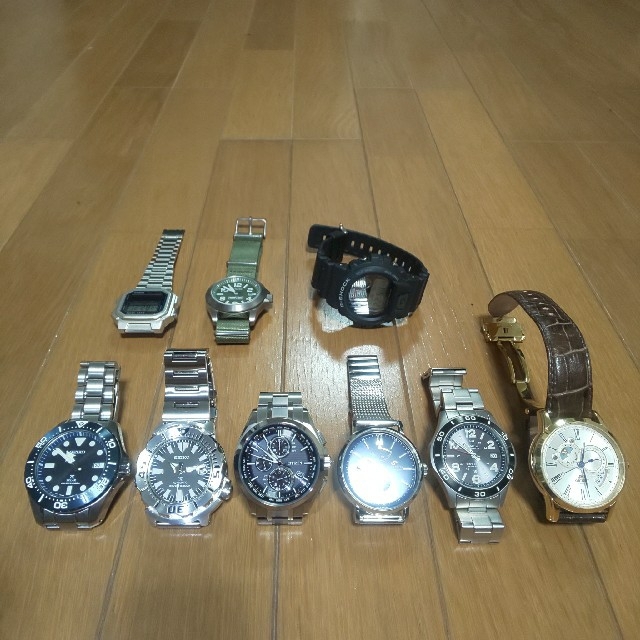 腕時計9本（SEIKO、CITIZEN、CASIO、オリエント）