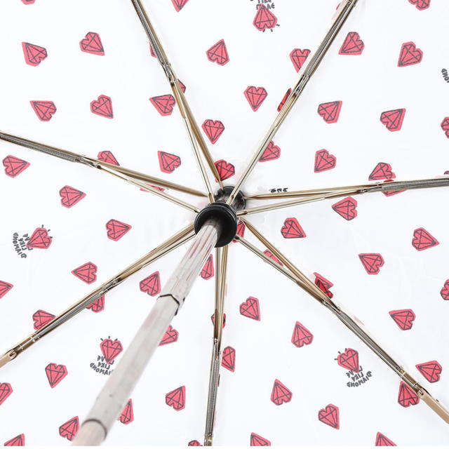 JILLSTUART(ジルスチュアート)のJILL STUART ホワイト プチダイヤモンド 3段自動 晴雨兼用傘 レディースのファッション小物(傘)の商品写真