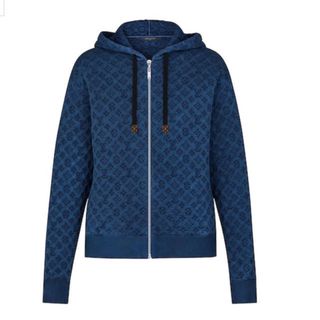 ルイヴィトン(LOUIS VUITTON)の新品国内 ルイヴィトン オーバーサイズモノグラムジャージージップアップフーディ(パーカー)