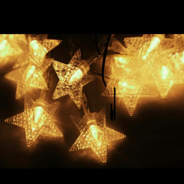星型 ガーランド LEDライト 電池式 インテリア/住まい/日用品のライト/照明/LED(蛍光灯/電球)の商品写真
