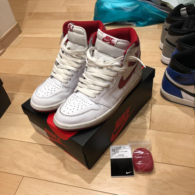 美品 NIKE AIR JORDAN1 METALLIC RED 27.0