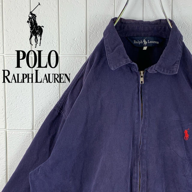 POLO RALPH LAUREN(ポロラルフローレン)のゆきさん 専用 ポロラルフローレン 刺繍ロゴ ゆるだぼ 90s スイングトップ メンズのジャケット/アウター(ブルゾン)の商品写真