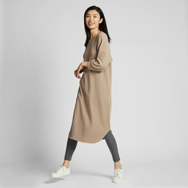 Uniqlo ユニクロ ワッフルクルーネックワンピース 七分袖 M 32 Beigeの通販 By Mi S Shop 全品値下げ可 ユニクロ ならラクマ