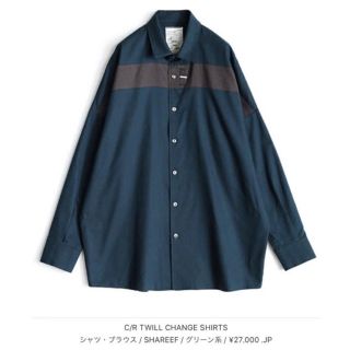 シャリーフ(SHAREEF)のSHAREEF C/R TWILL CHANGE SHIRTS ビッグシャツ(シャツ)