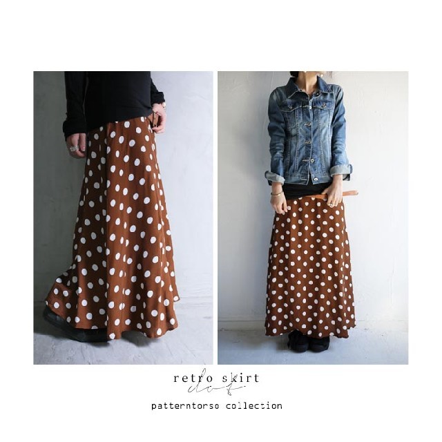 antiqua(アンティカ)のantiqua☆ドットフレアスカート 完売品 レディースのスカート(ロングスカート)の商品写真