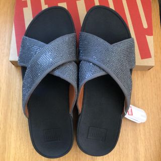 フィットフロップ(fitflop)のfitflop フィットフロップ サンダル US7 リヅィ スライド グレー(サンダル)