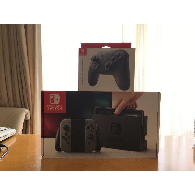 Nintendo Switch - はら　ニンテンドースイッチ　グレー　プロコン付き