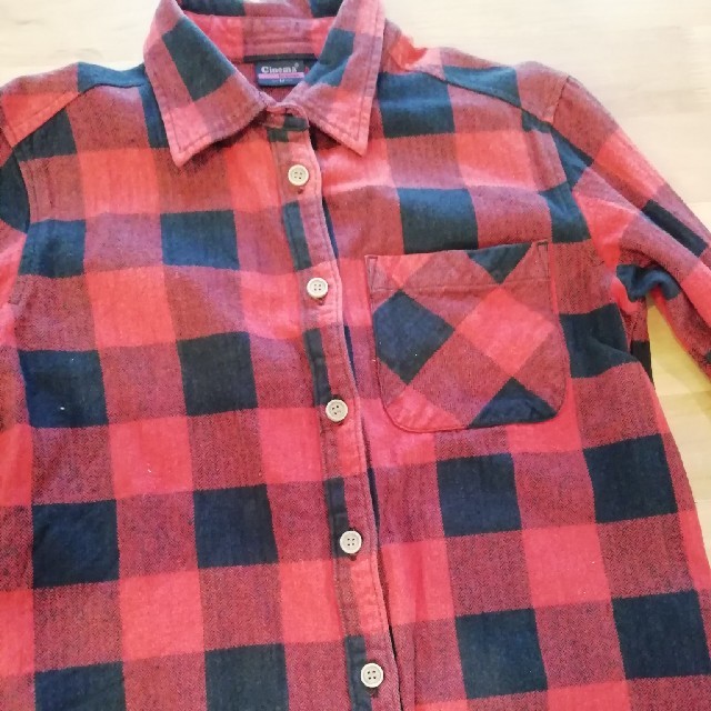 最終値下げ❗赤黒のチェックシャツ レディースのトップス(シャツ/ブラウス(長袖/七分))の商品写真